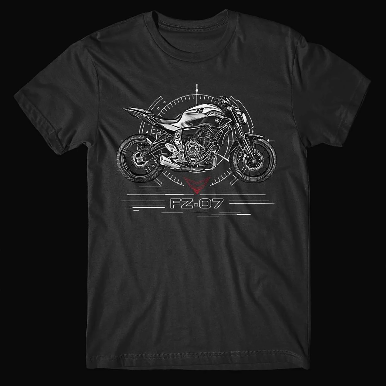 

Retro Japanese FZ-07 Motorcycle T-Shirt 100% Cotton O-Neck Short Sleeve Summer Casual Mens T-shirt