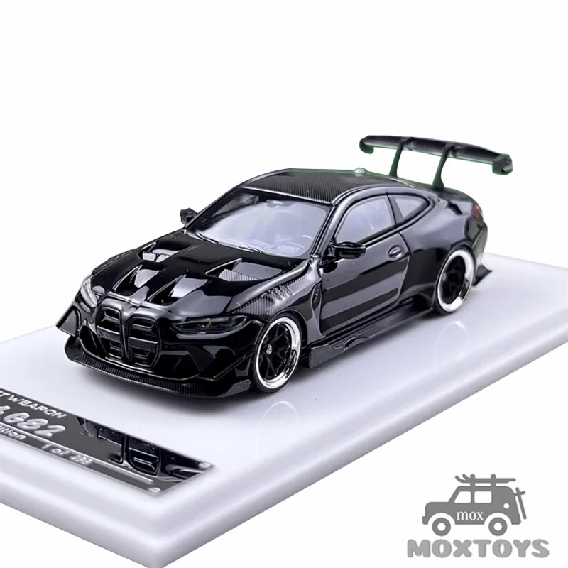SW 1:64 M4 Flossmann Full Widebody Kit G82 Black / Green Limited500 Diecast Model Car