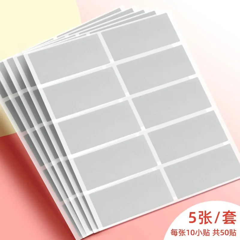 50pcs Rectangular Scraping Stickers Scratch Cards Creative Funny Scratch Off Stickers Adhesive Scratch Off Cards