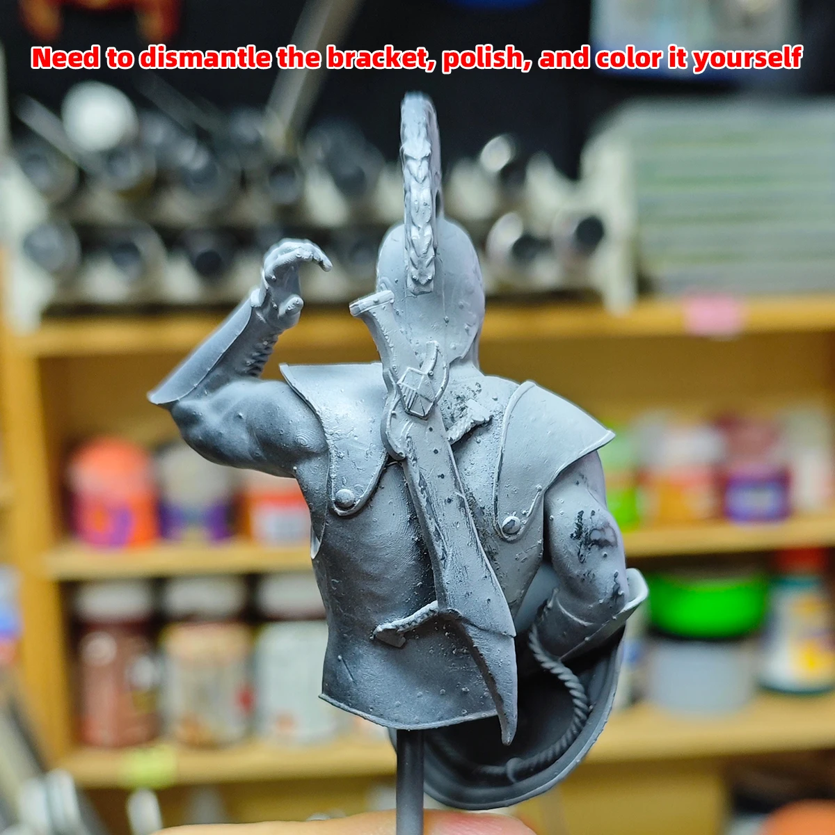 Mittelalter Europa Rom Gladiator Soldat Krieger Skulptur GK Garage Kits Figuren Modell Plastik Maßstabsgetreue Modellbausätze 9/12cm – Detail 3