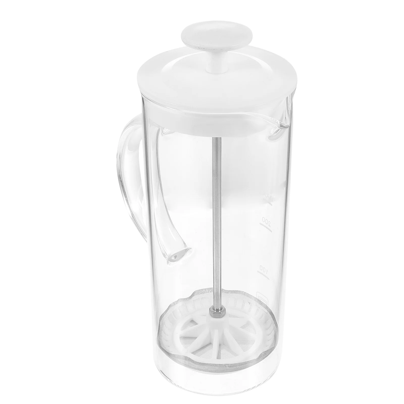 

1Pcs Coffee Milk Maker Glass Pot Handy Long Time Use Home Decorative Styles Simple Generous Coffee Press