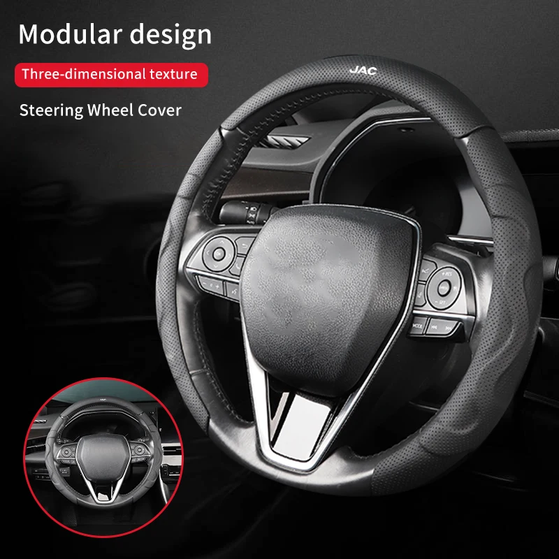 

Car accessories Non slip breathable PU leather steering wheel cover For JAC Refine J3 J4 J7 JS3 JS4 KR1 S2 S3 S4 S5 S7 Vapour T8