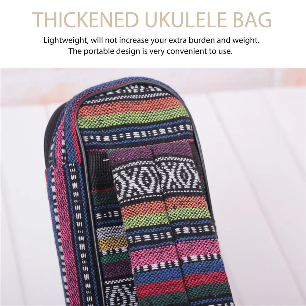 

Ukulele Storage Bag Thickened Portable Case For Travel Lightweight Simple Design Smooth Zipper Ukulele Backpack Instrument