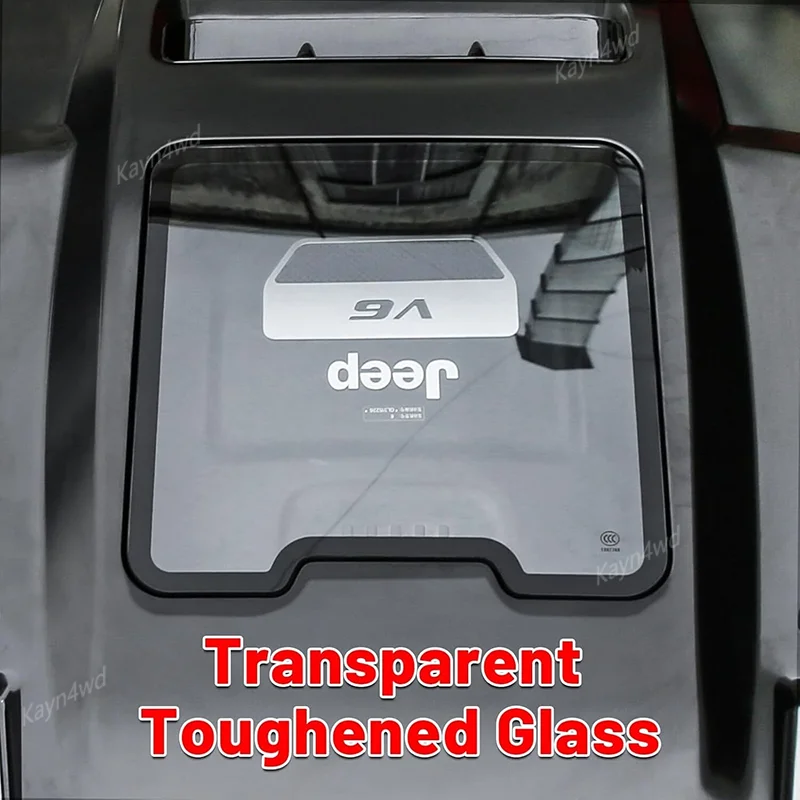 الطرق الوعرة 4x4 اكسسوارات الصلب الفضاء كبسولة هود شفافة تشتت الحرارة بونيه ل 2007 + جيب رانجلر JK JL & المصارع JT #4