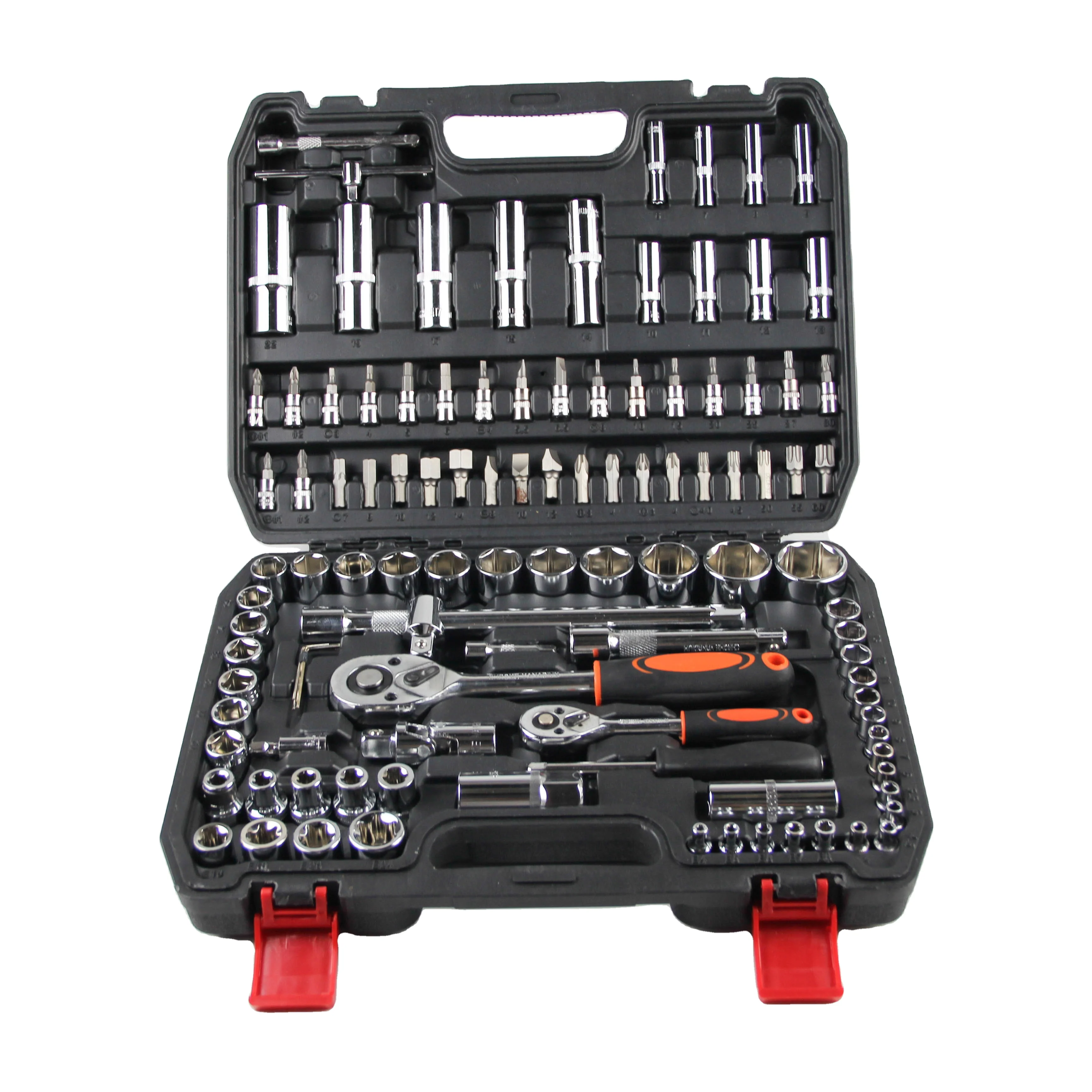 Top product 108PCS Kit Car Repair Sockets Set Hand Tool Sets Combination Socket Wrench Set with Plastic Toolbox