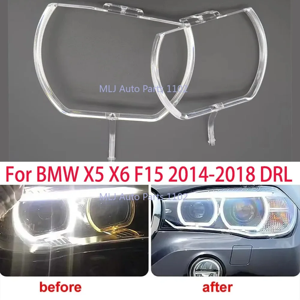 

For BMW X5 X6 F15 2014-2018 Low-profile car DRL headlight light guide plate daytime running light tube angel eye auto parts