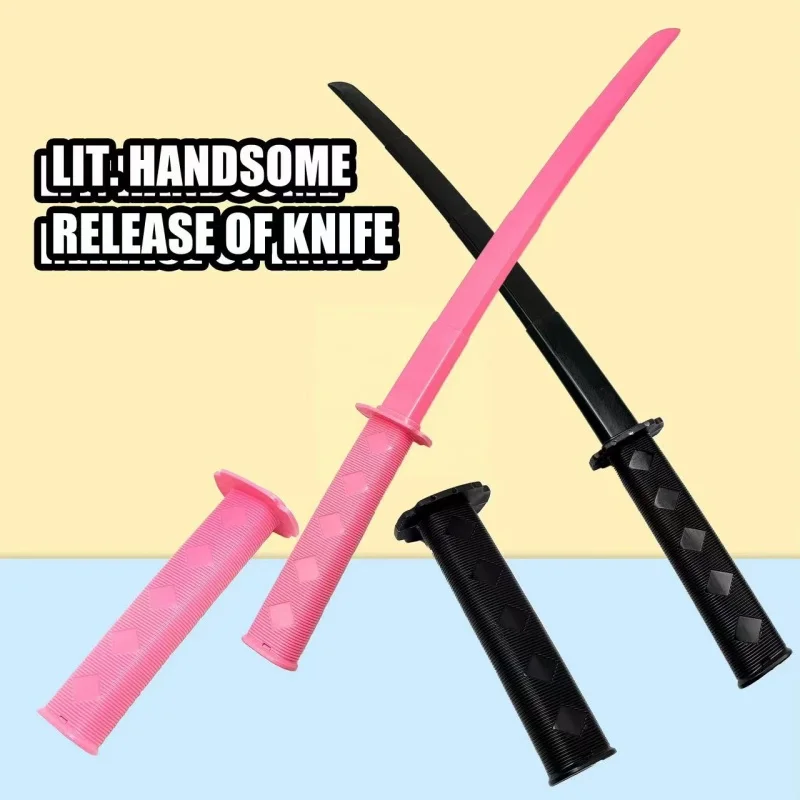 Juguete de espada expandible con tecnología negra roscada impresa en 3D creativa para niños - Una idea de regalo