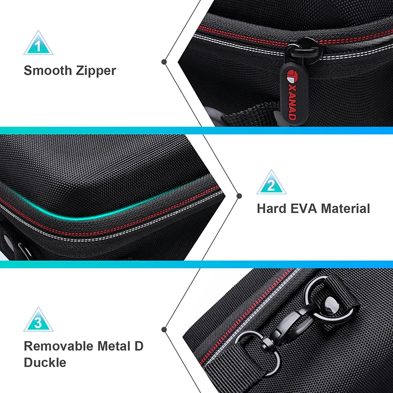 XANAD EVA Hard Case for Sony Alpha ZV E10 Camera Fits Vlogger Accessory Kit Tripod and Microphone Carrying Storage Bag(only bag)