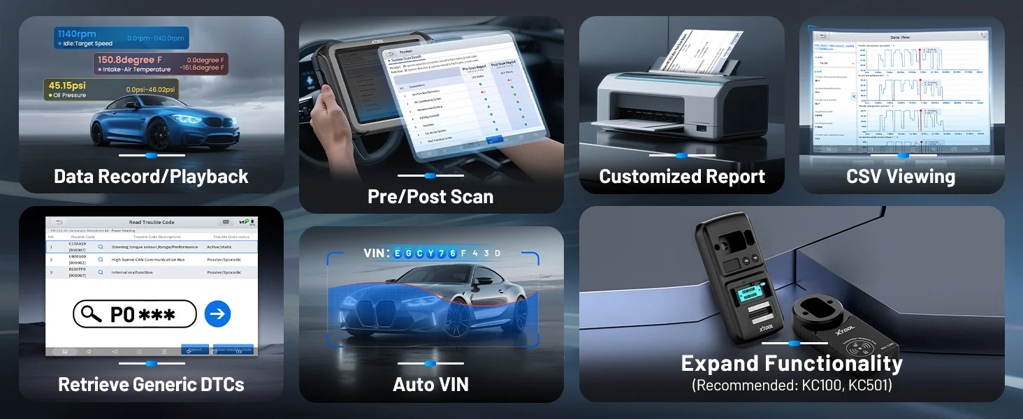 XTOOL D9S PRO Steuergeräte-Programmiergerät, Kfz-Diagnosegerät mit Topologiekarte 2026, Kfz-Scanner mit 45 Diensten, OBD2-Scanner – Detail 19