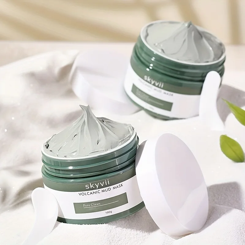 Volcanic Mud Mask for Face & Body Deep Cleansing Pore Minimizing Blackhead Reduction  Fragrance-Free with AHA for All Skin Types