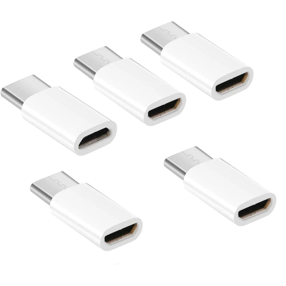 5Pcs/Lot Micro-USB to Type-C Adapter Converter USB C Adapter for Letv Xiaomi Mi 5X Oneplus Huawei Samsung S8