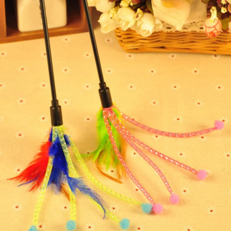 Funny Cat Stick Flower Bud Sticks Cats Chaser Interactive Toys Fishing Rod Cat Toy Cat Accessories Pet Supplies