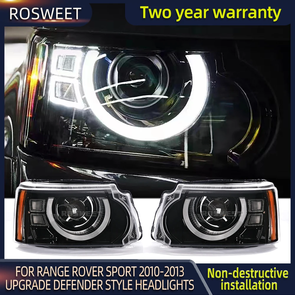 

Headlamps For Land Rover Range Rover Sport 2010-2013 L320 Upgrade Defender Style LED Headlights DRL Auto Parts LR023551 LR023552