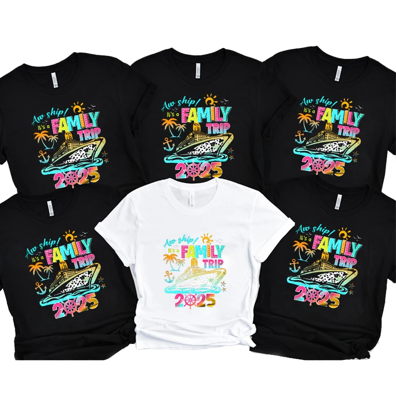 Family Cruise Shirts 2025 Cruise Squad Shirts Family Ship Vacation 2025 Tee Shirts Family Matching Tee Shirt Cruise Squad Tops