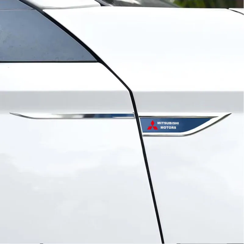 

2PCS Car Stickers Badge Metal 3D Decorative Blade Style for Mitsubishi ASX Outlander Lancer Colt Evolution Pajero Eclipset