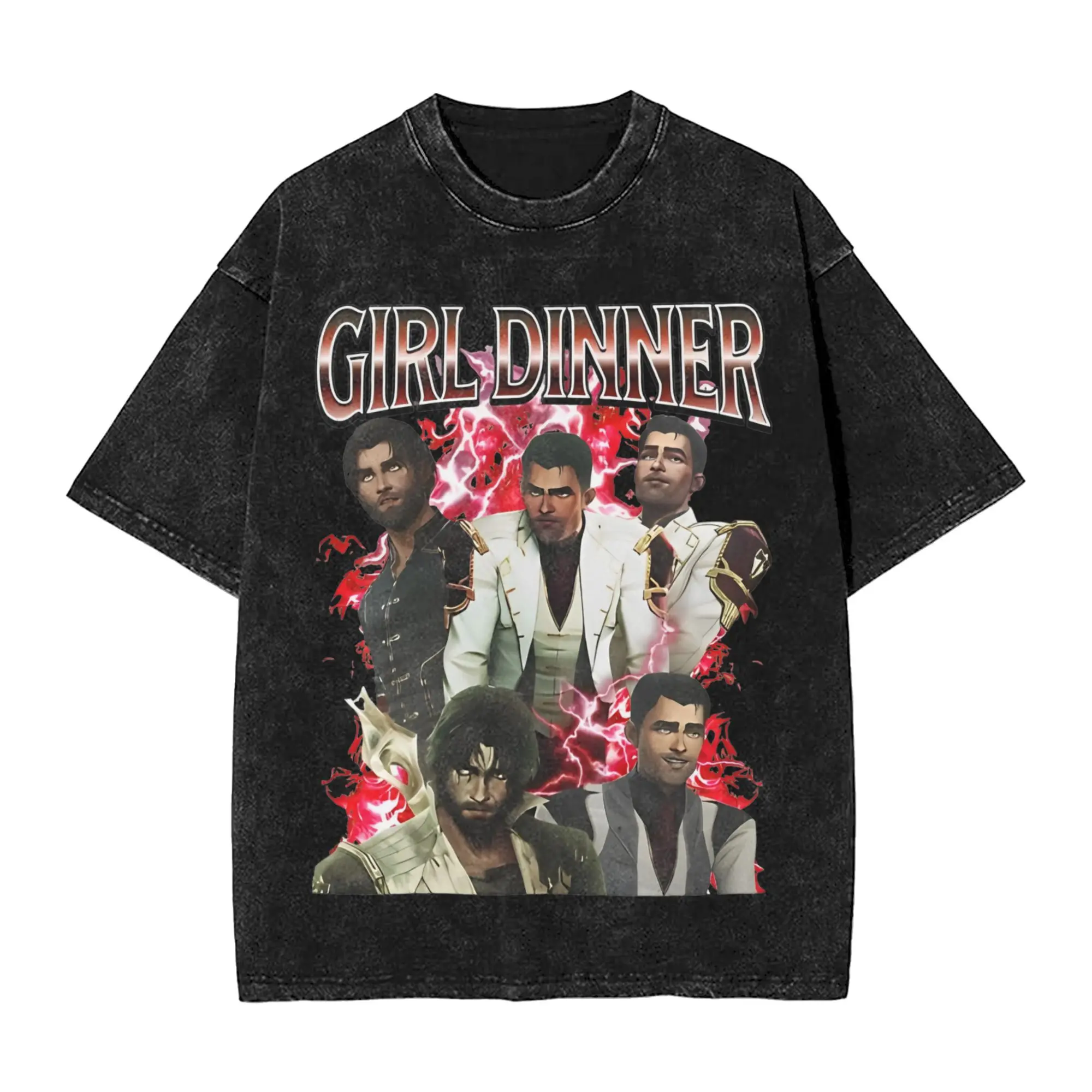 Jayce Caitlyn Viktor Jesus Vi Sevika Arcane Washed T-Shirt Man  Cotton T-Shirts Summer O-Neck Hip Hop Tee Shirt Big Size Tops