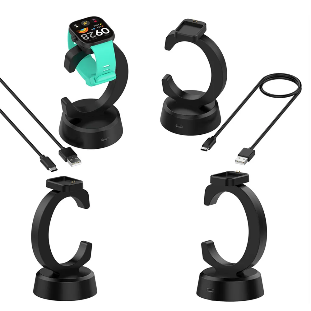 Док-станция для быстрой зарядки, подставка для зарядного устройства для Redmi Watch 4, 5, USB-подставка для зарядного устройства, проводной кабель, аксессуары для умных часов для Xiaomi Band 9pr
