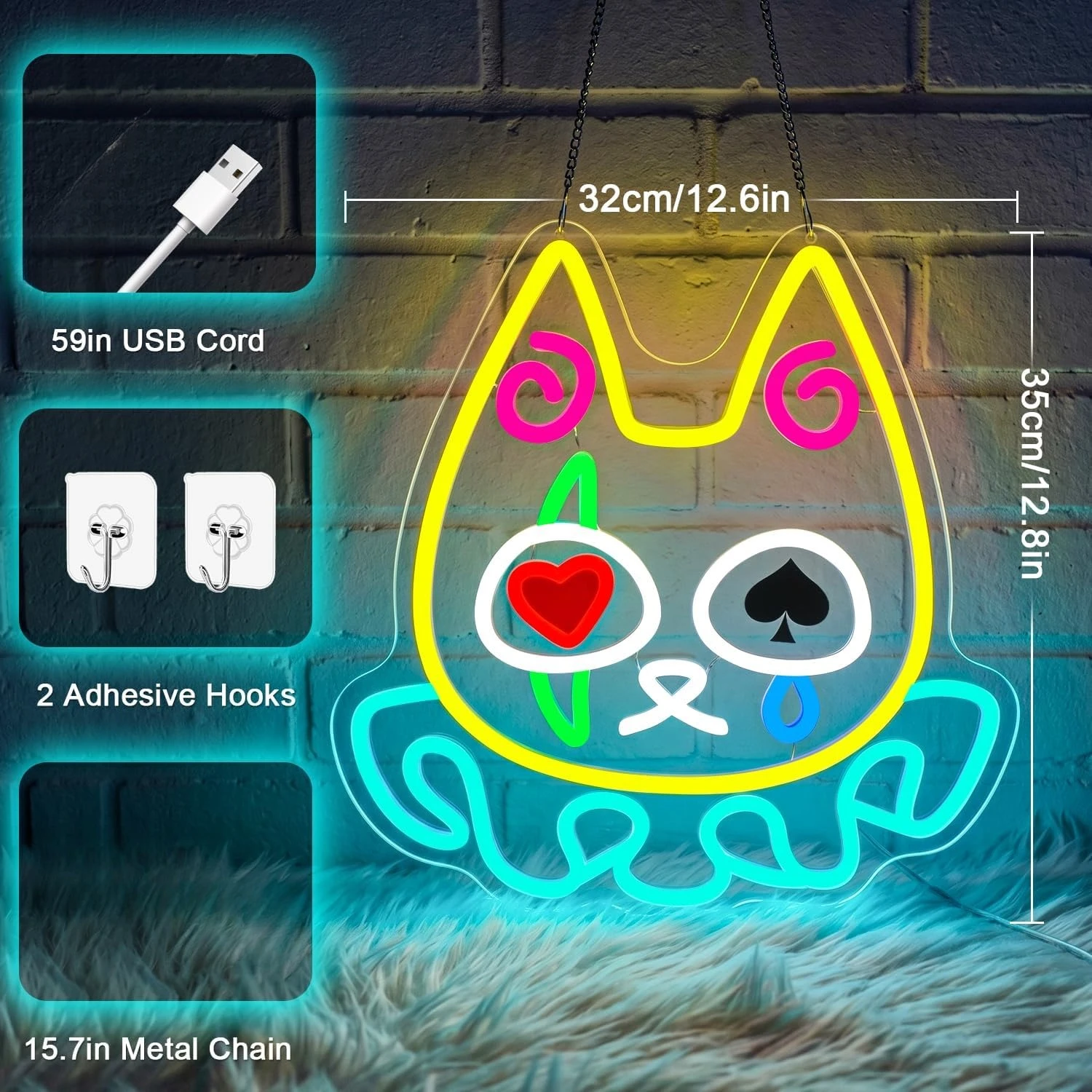 Clown-Katze LED-Neonschild, US – Neon Sign Party Bewertung und Preis