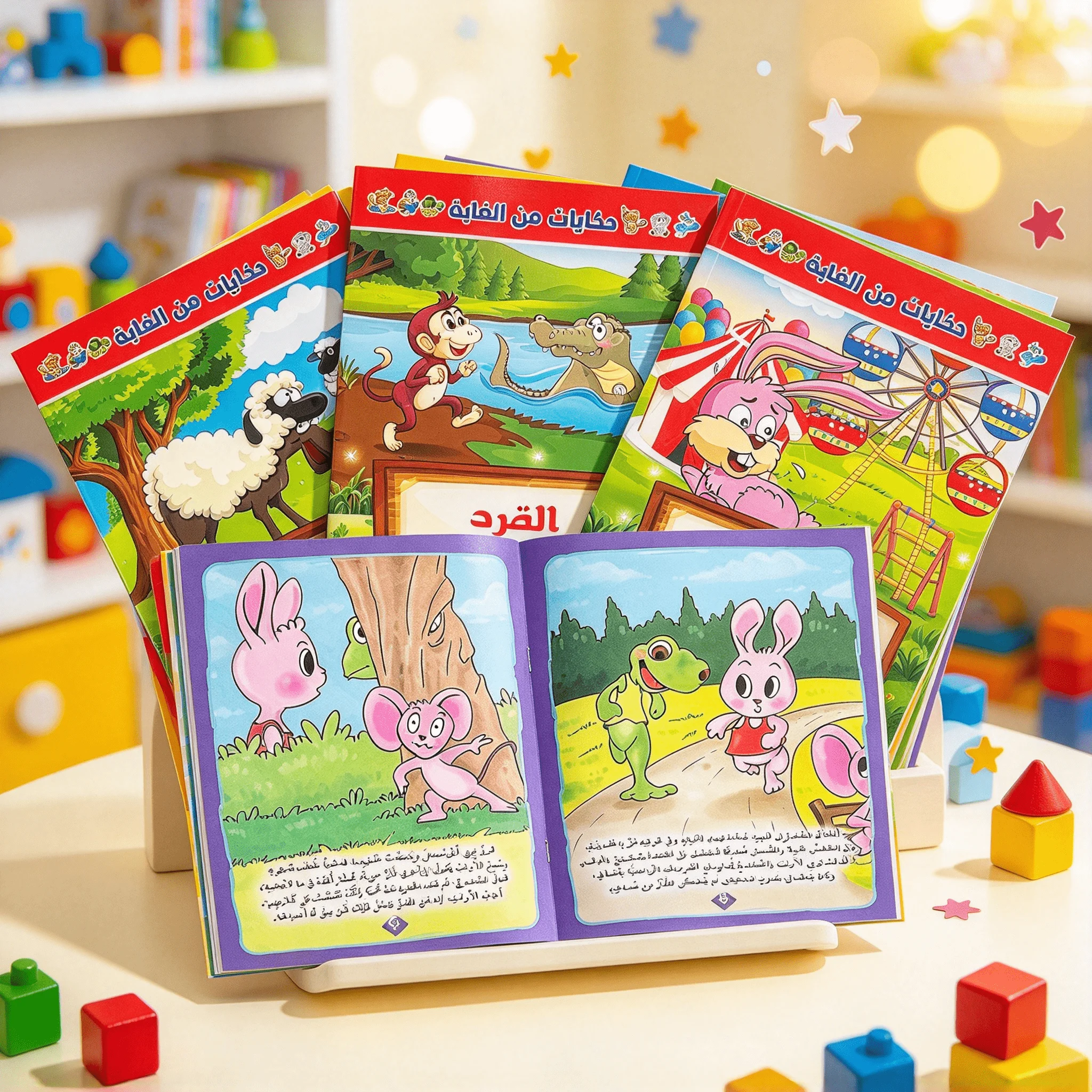 Arabic Storybook Set: Colorful, Illustrated Picture Books for Early Childhood Education at Home — Happy Reading Time