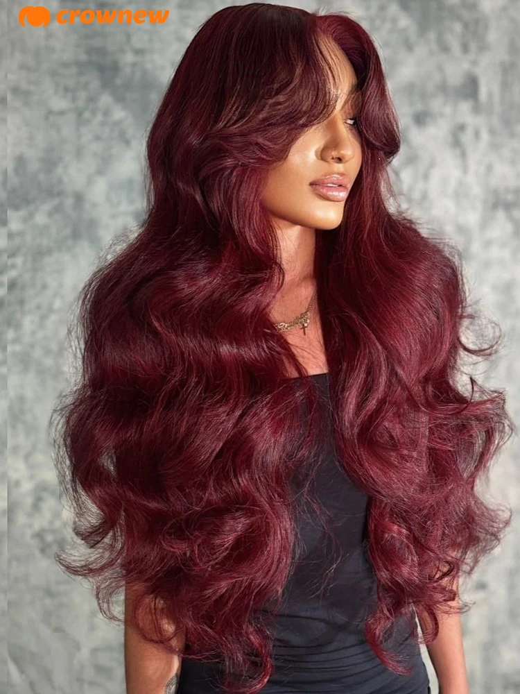 Colored Human Hair Wigs Body Wave Human Hair Wigs 99J Hd Lace Frontal 13X4 Human Hair Wig 350 Ginger Human Hair Wig Pre Plucked