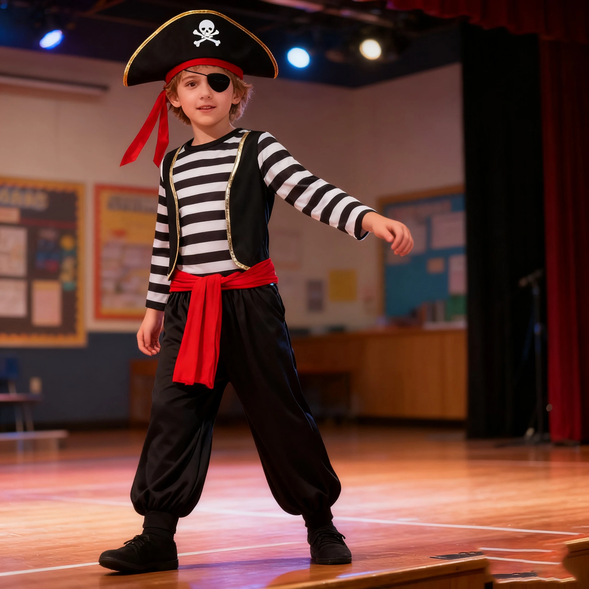 Boys Captain Sets Pirate Costume for Boys Kids Children Carnival Clothes Pants Suit with eye patch Hat Dressup For Stage Perform