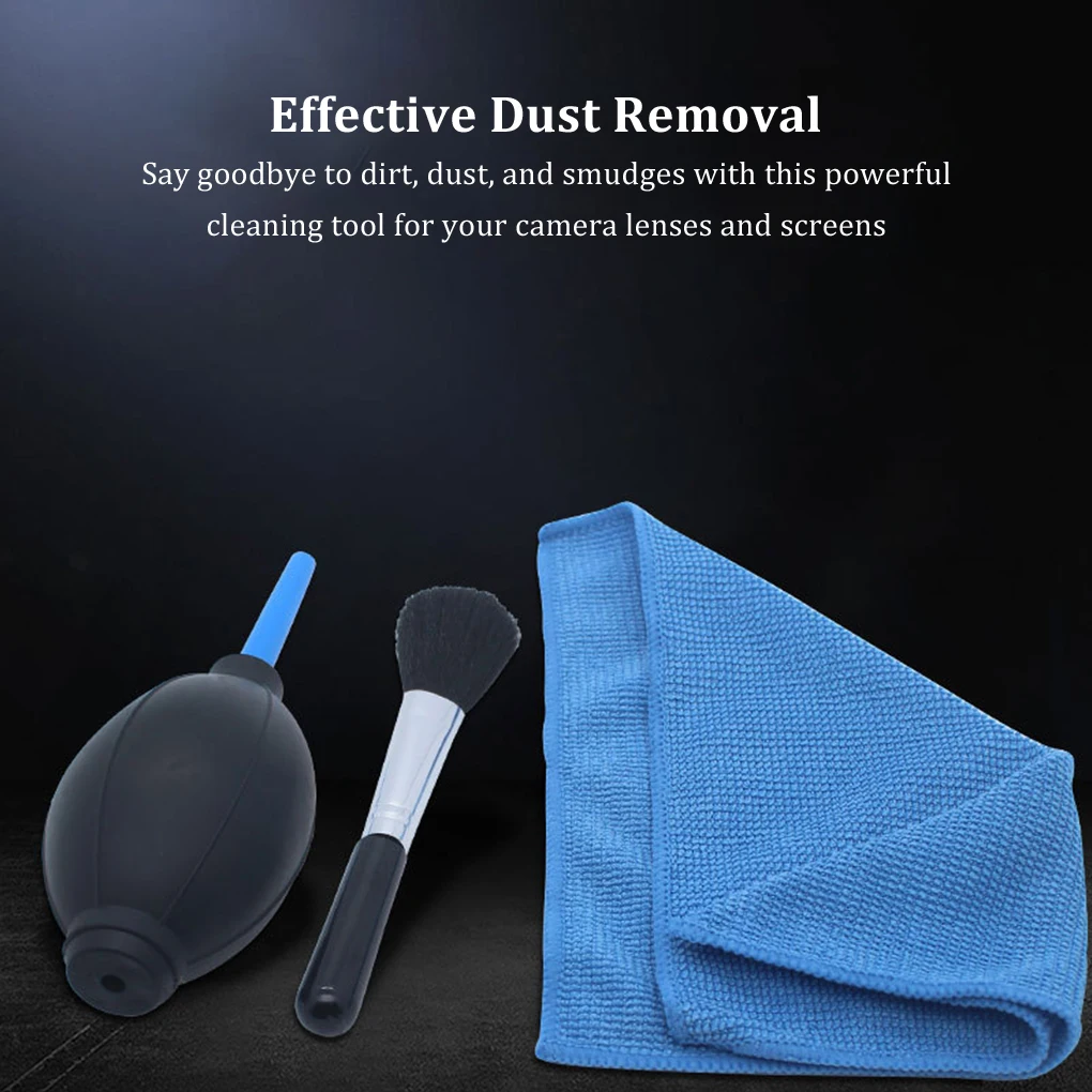 Kit de limpieza de cámara 3 en 1, herramienta profesional de limpieza de lente de cámara Digital DSLR para Sony, Fujifilm y Nikon
