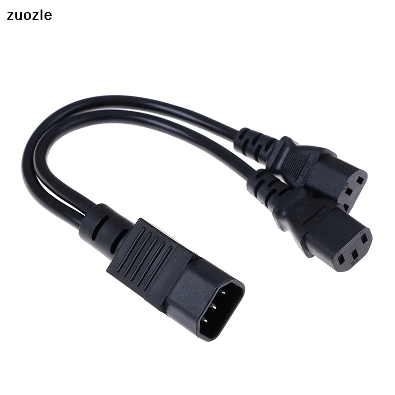 UPS server C14 to C13 Y splitter extension cable PDU.PSU power cable cord 30cm Pin Zi power cord with one to two C14 plugs