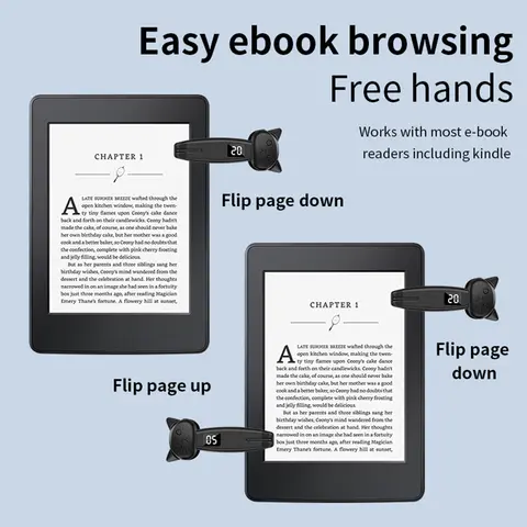 Sidvändare för Kindle Paperwhite Kobo e-läsare Automatisk sidvändning Telefonkamera Videoinspelning Sidvändare Fjärrkontroll 6 best sales Kindle-fjärrkontrollen - №4