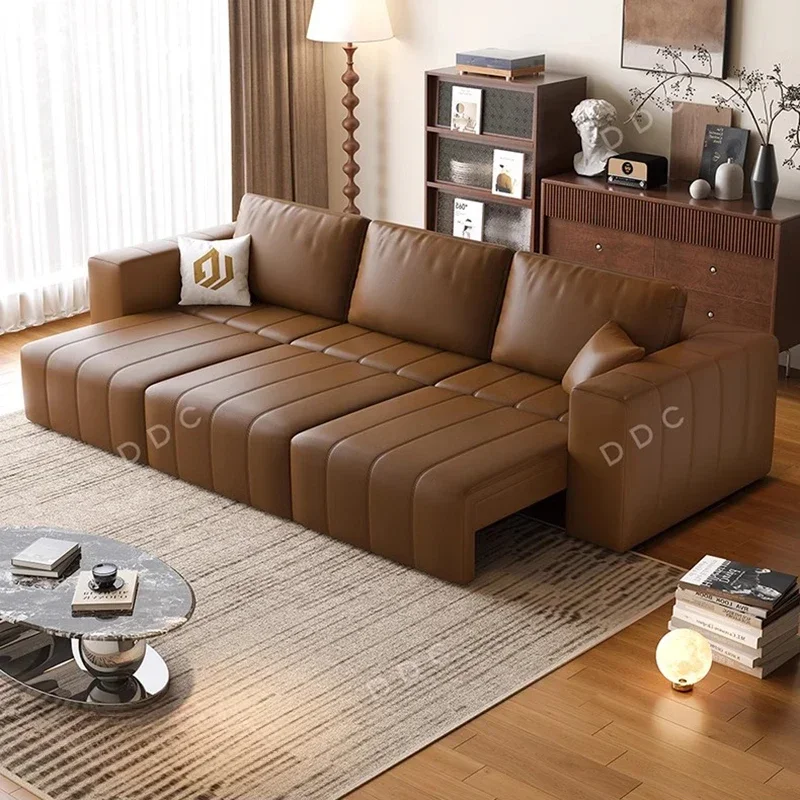 

Nordic Luxury Minimalist Cowhide Multifunction Reclining Chaise Lounge Sofa - Living Room Home Furniture Sofy Do Salonu YXLS