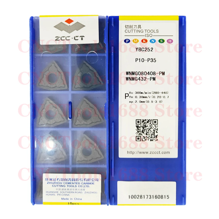 ZCC.CT WNMG080404 WNMG080408 WNMG080412-PM DF DM PR YBC252 Carbide Insert  WNMG Inserts