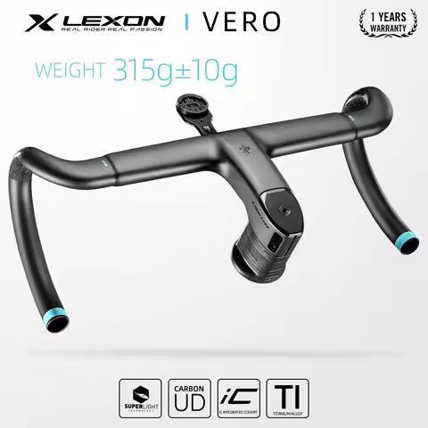 LEXON VERO Full Carbon Road Bike Handlebar Full Inner Cable Urltra-Light Bicycle Racing Handlebars Cycling Product Accessories
