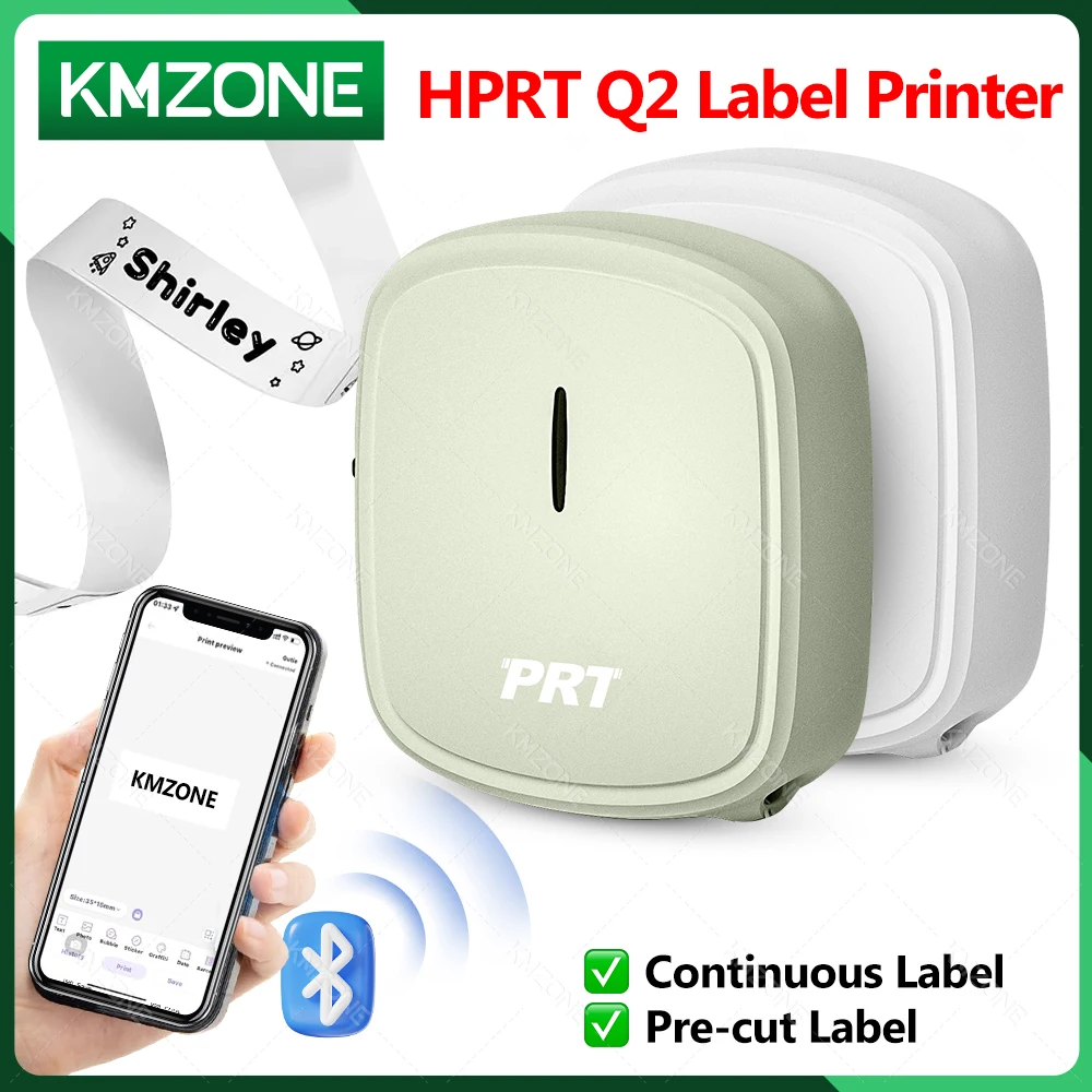Q2 Mini Portable Wireless Thermal Printer Same as D110 Price Tag Machine Adhesive Name Label Printer Custom Sticker Machine