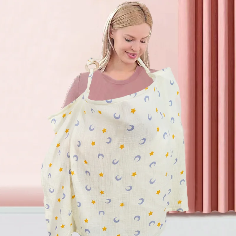 Maternidade impressão moda amamentação capa de bebê ao ar livre carrinho capa cobertor algodão capa de enfermagem para recém-nascido mamãe xale