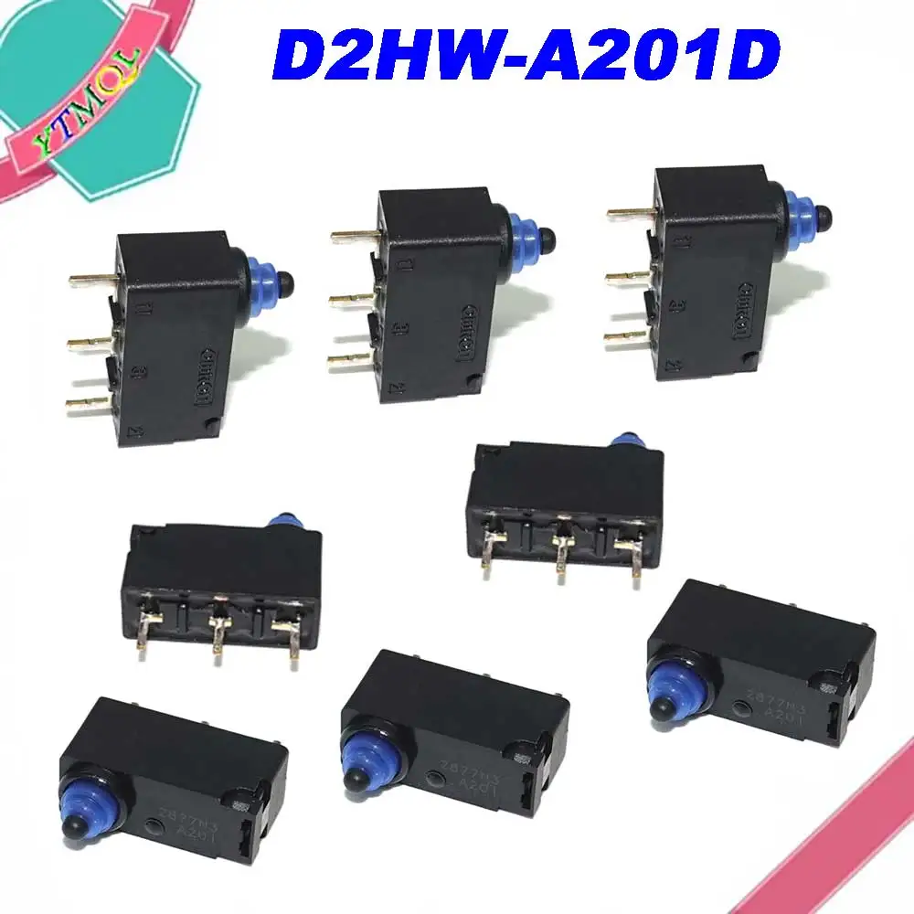 1-10Pcs Original D2HW Car Door lock Micro Switch 3 Feet Waterproof Touch Switch D2HW-A201D For Opel Zafira Cadillac BLS Astra