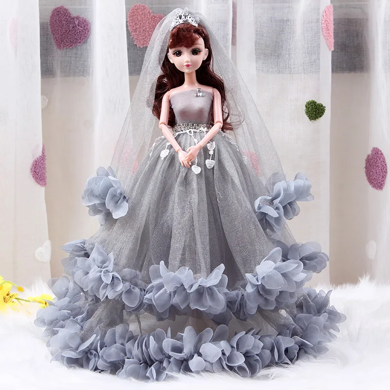 45Cm Cute Cartoon Wedding Dress Colorful Kid Chirlden Student Girl Gift Festival Birthday Toy Vinyl Dolls Decoration 2022 Hot