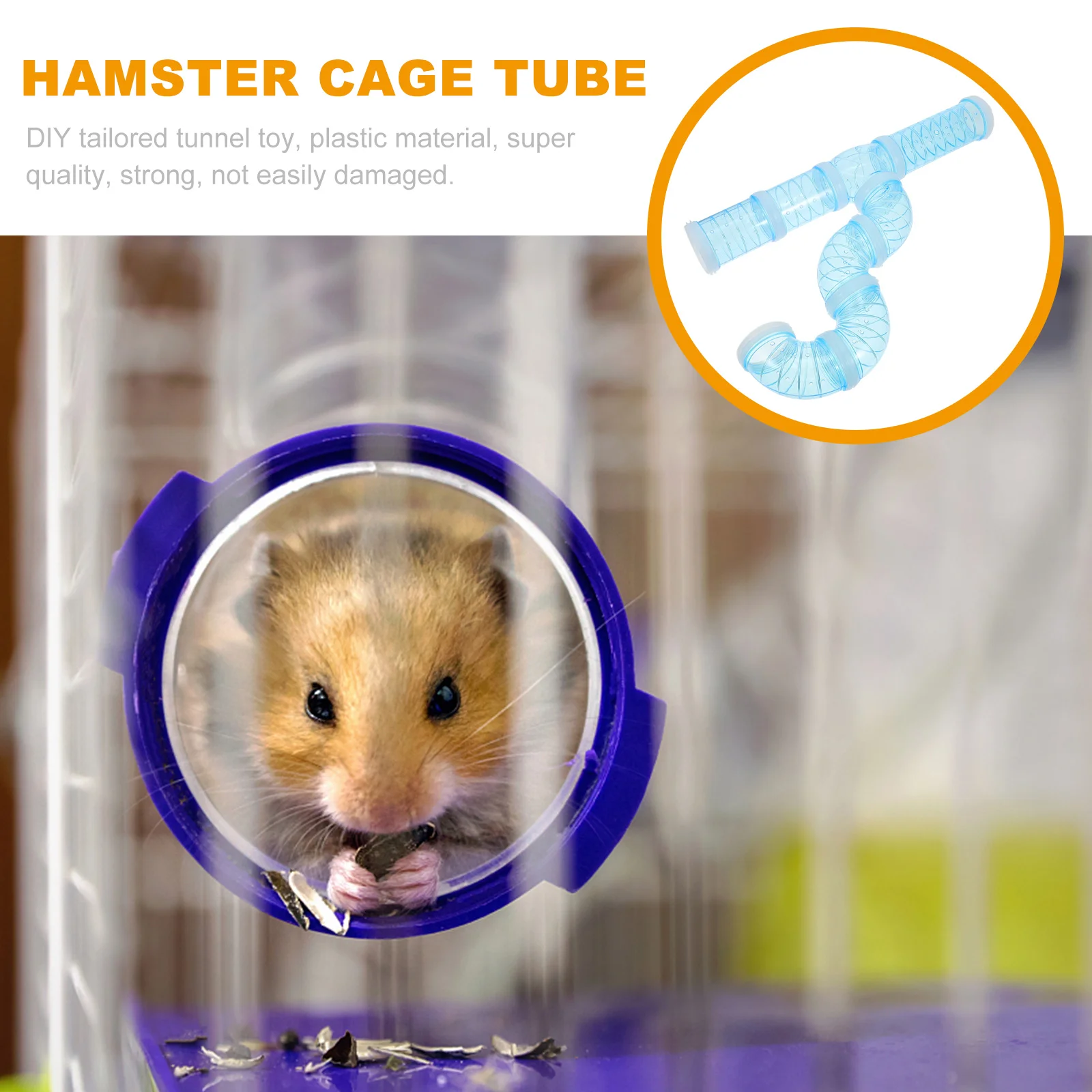 Hamster Plastic Tube Toy Cage Adventure DIY External Pipes Tunnel Accessories Labyrinth Pet Toys