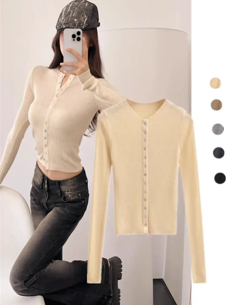 

Облегающий шерстяной вязаный свитер ort f с высоким воротником и одной пуговицей, женский модный уличный свитер Long Sve round Ne ort Length