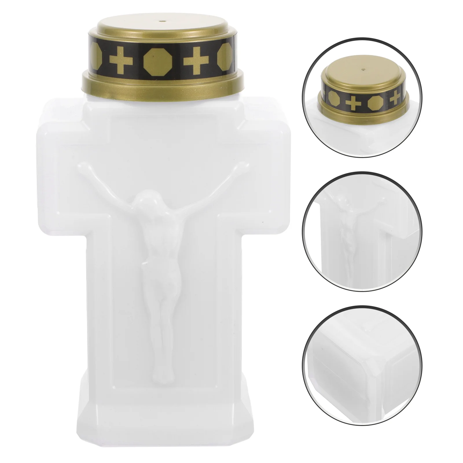 

Flameless Grave Candles Cross Shaped Cemetery Memorial Candles Electric Sympathy Led Candles Lights Battery Operated Bereavement