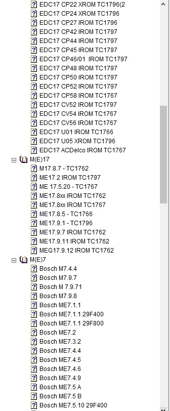 Pinout DM Für BOSCH Für SIEMENS Für CONTl Für Magneti Marelli Für Bosch Für EDC17 / M(E)17/ M(E)7 / MED17(7).... Weitere ECU Modelle – Detail 2