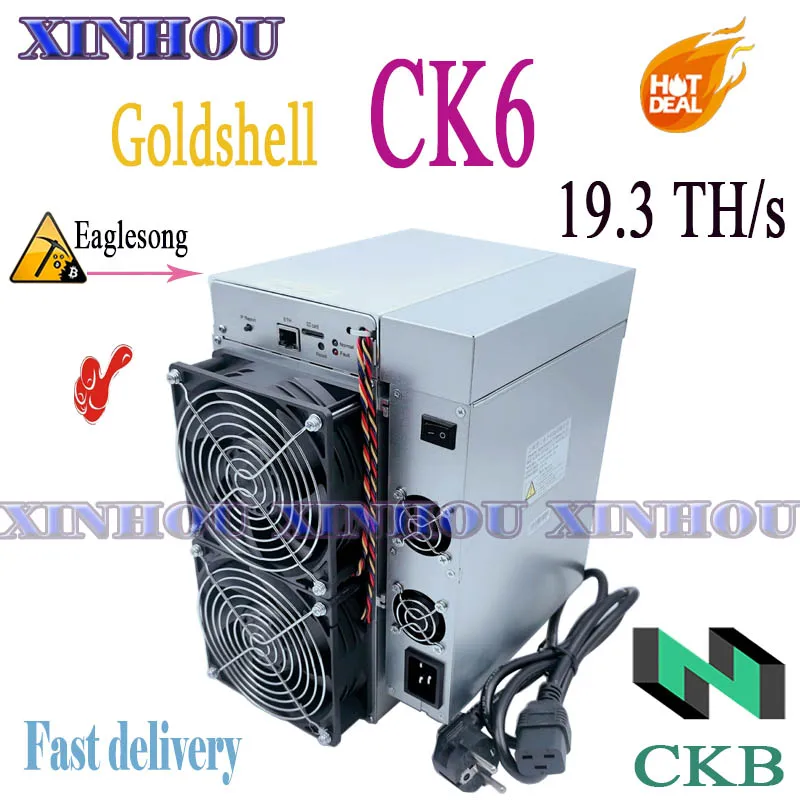 New Goldshell CK6 19.3TH/s Nervos Network Super Computing Server Eaglesong ASIC miner better than CK5 CK-BOX KD5 Antminer K5