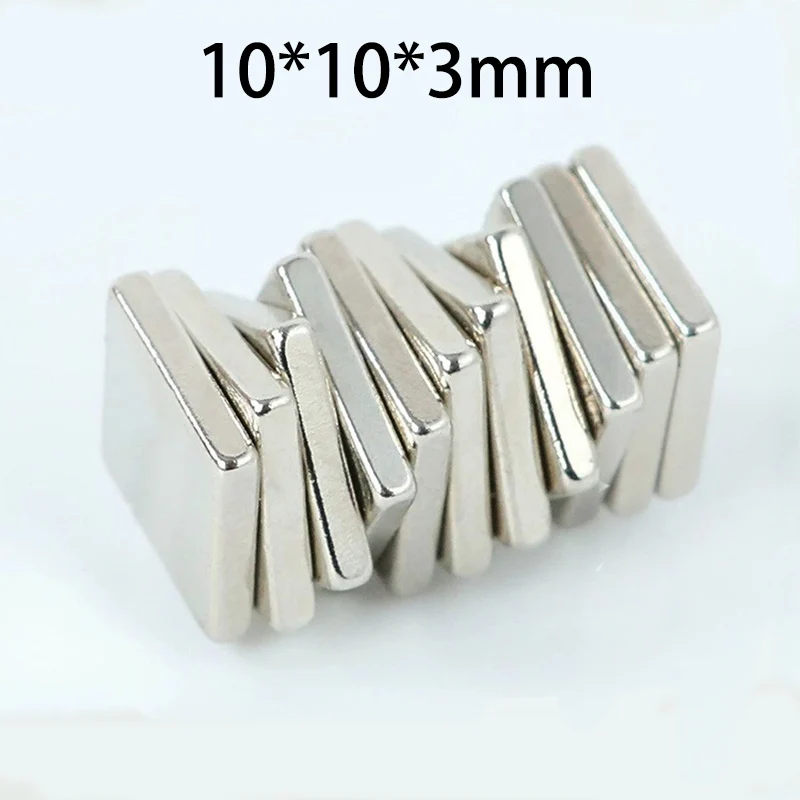 10PCS 10X10X3mm  High Temperature Office Use Refrigerator magnet Magnetic hook DIY