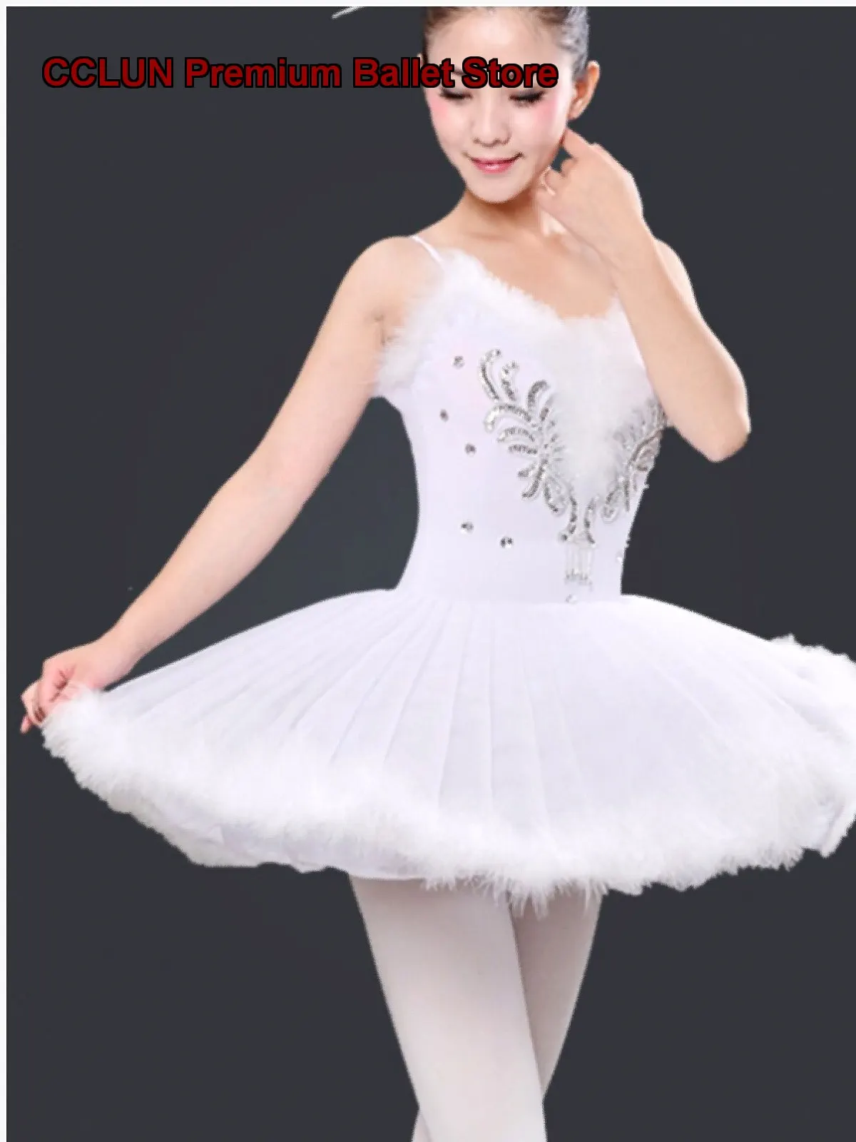 White Performance Costume for Adults Swan Male Cross-Dressing Annual Gala Stage Outfit