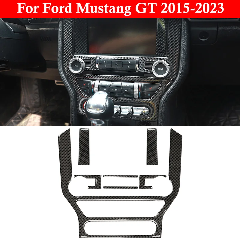 

Car Interior Central Console GPS Navigation CD Panel Cover Trim For Ford Mustang GT 2015-2023 Auto Multi-media Console Decal