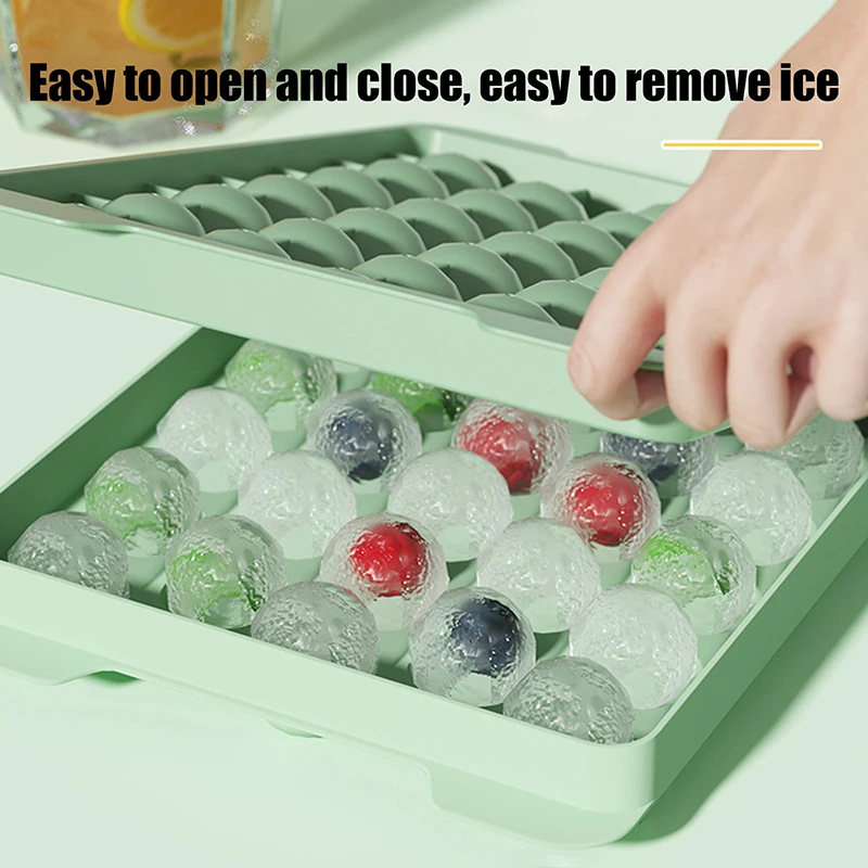 33 Ice Boll Hockey PP Mold Frozen Whiskey Ball Popsicle Ice Cube Tray Box Food Grade Silicone Molds For Kitchen Kitchen Tools