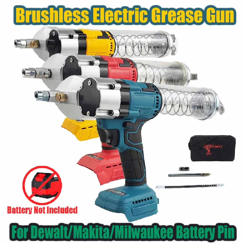 Voor Dewalt 20V Borstelloze Elektrische Vetspuit Hogedruk Elektrische Vet Machine Auto Smeerolie Tool Voor Makita/Milwaukee