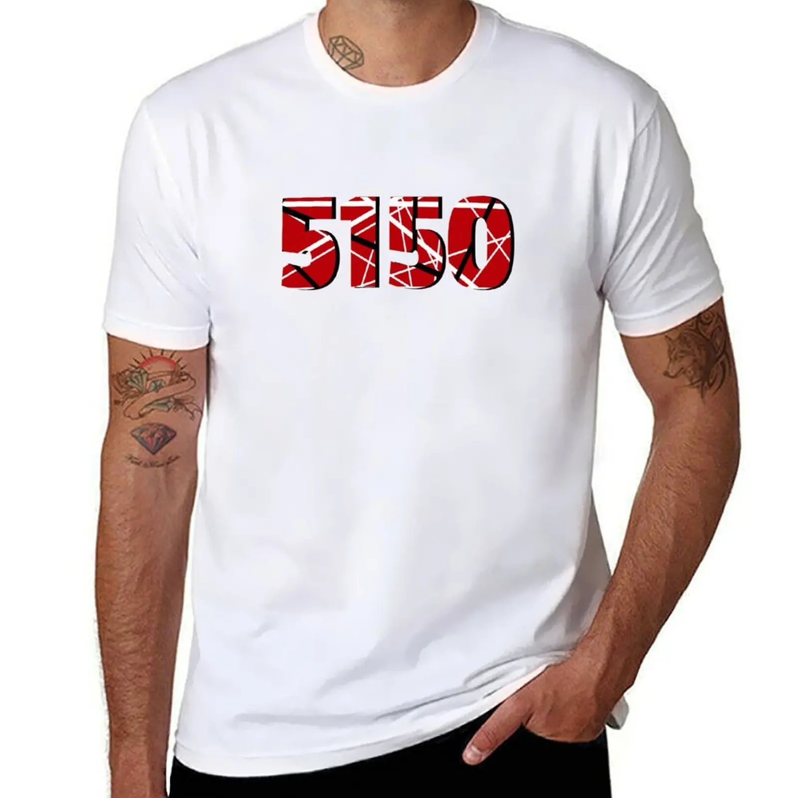 

5150 pattern T-Shirt funny t shirts dark humor man t shirt heavy cotton T-Shirt