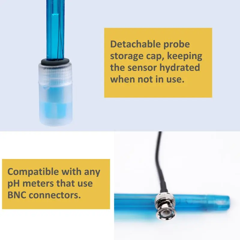 Good Quality Low Cost pH Combination Probe with BNC Connector pH Electrode for pH Meter