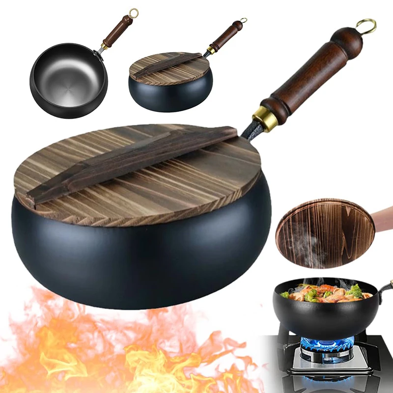 

Frying Pan Non-Stick Iron Pan Frypan Pot Saucepan Cooking Omelette Pans Wok For Kitchen Cookware Gadget Kitchen Supplie New