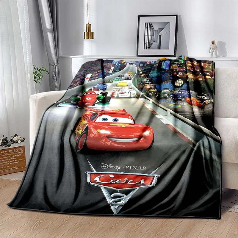 Disney Cars Lightning Mcqueen Flannel Plush Soft Fluffy Break Nap Blanket Children\'s Cover Blanket Children Gift  Anime Blanket