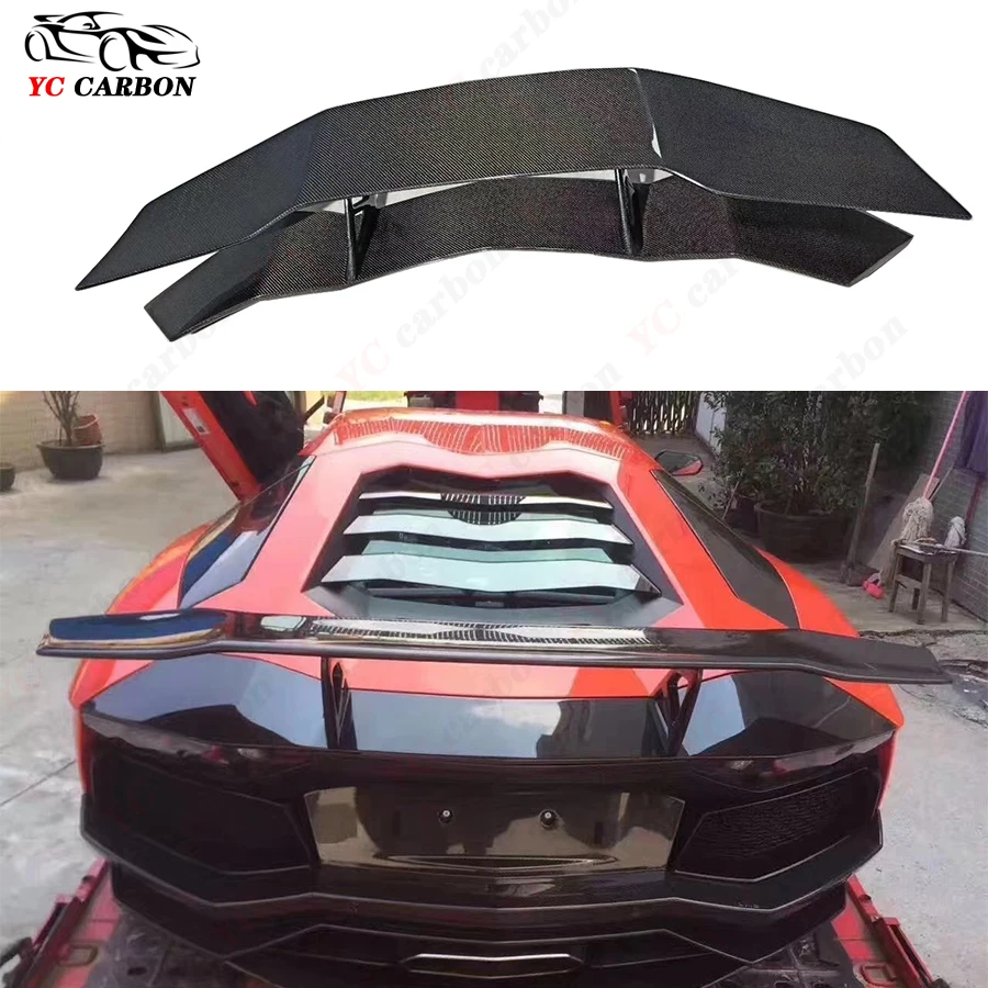 

For Lamborghini Aventador LP700 720 DMC Style Carbon fiber Spoiler Rear Tail fins Duckbill Car Wing Retrofit the rear wing